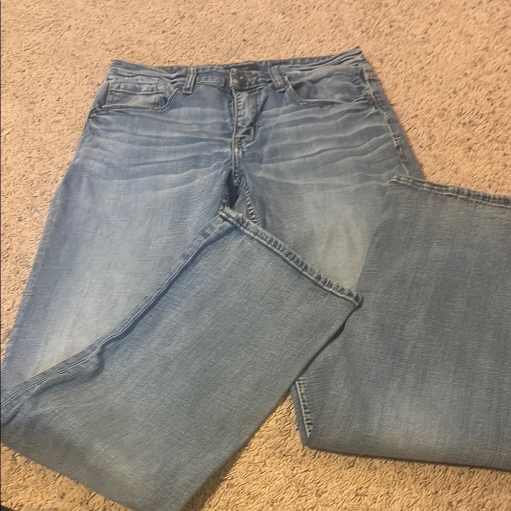 BKE Blue Bootcut Jeans with Soft Worn-In Look